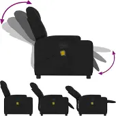 vidaXL Massagestoel met Zwarte Stof