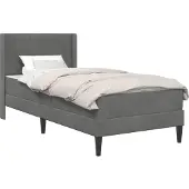 vidaXL Bedframe met matras Donkergrijs 90 x 190 cm Fluweel