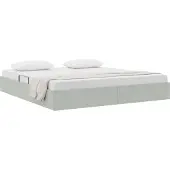vidaXL Ottoman Bedframe met opslag Lichtgrijs 180 x 200 cm Fluweel