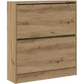vidaXL Schoenenkast 80 x 21 x 87,5 cm Bewerkt hout Rook Eiken