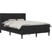 vidaXL Bedframe met matras met hoofdeinde Zwart 120 x 190 cm Fluweel