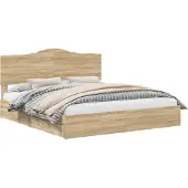 vidaXL Opbergbed met lade Sonoma Eik 180 x 200 cm Bewerkt hout