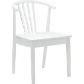 vidaXL Eetkamerstoel 2 st Massief Rubberhout Wit 51 x 61 x 80,5 cm