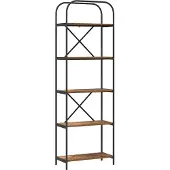 vidaXL Boekenplank 5-laags 60 x 30 x 183 cm Bewerkt hout Oudhout