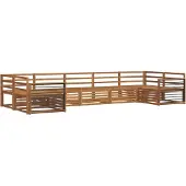 vidaXL Buiten bank set 7 st Naturel Massief Acacia Hout