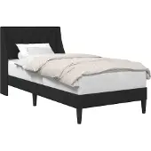 vidaXL Bedframe met hoofdeinde Zwart 90 x 200 cm Fluweel
