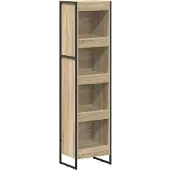 vidaXL Boekenkast 40 x 30 x 155 cm Bewerkt hout Sonoma