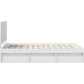 vidaXL Bedframe met hoofdeinde Wit 120 x 190 cm Massief grenenhout