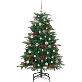 vidaXL Kunstkerstboom Groen 150 cm PVC en Metaal en Plastic