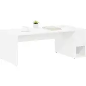 vidaXL Salontafel Wit 101,5 x 50 x 37 cm Bewerkt hout