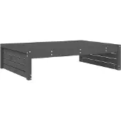 vidaXL Tuinvoetenbank 120x80 cm massief grenenhout grijs