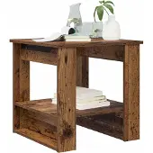vidaXL Salontafel Oudhout 51 x 50 x 50 cm Bewerkt hout