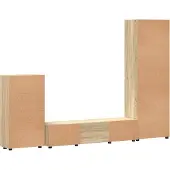 vidaXL Tv-meubelset met lade FLORIN 3 pcs Sonoma Eik Bewerkt hout