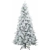 vidaXL Kunstkerstboom met Scharnier en Sneeuw Vilt Wit 180 cm