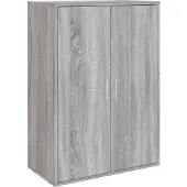 vidaXL Dressoir 60x31x84 cm bewerkt hout grijs sonoma