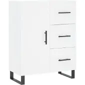 vidaXL Dressoir 69,5x34x90 cm bewerkt hout wit