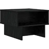 vidaXL Salontafel Zwart Eiken 48 x 46 x 35 cm Bewerkt hout