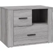 vidaXL Nachtkastje 60x36x45 cm bewerkt hout grijs sonoma eikenkleurig