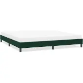 vidaXL Bedframe zonder matras 200x220 cm fluweel donkergroen