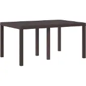 vidaXL Tuintafel, bruin, 150 x 100 x 73 cm, polyrotan