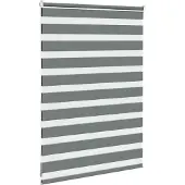 vidaXL Dubbele rolgordijn, donkergrijs, 105x100 cm, stofbreedte 100,9 cm, polyester