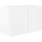 vidaXL Tv Wandkast Set 4 st Hoogglans wit Bewerkt hout