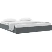 vidaXL Ottoman Bedframe met opslag Donkergrijs 160 x 200 cm Fluweel
