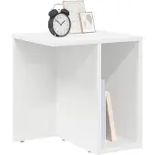 vidaXL Bijzettafel Wit 37 x 32 x 40 cm Bewerkt hout