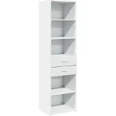 vidaXL Hoge kast 50x42,5x185 cm bewerkt hout wit