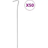 vidaXL Tentharingen 50 st Ø4 mm 23 cm gegalvaniseerd staal