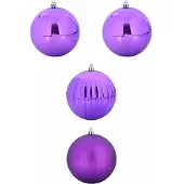 vidaXL Kerstbal Set XXL 4 st Lila Ø 20 cm Kunststof