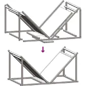 vidaXL Brandhoutrek 70x43x34,5 cm koudgewalst staal antracietkleurig