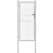 vidaXL Tuinpoort gegalvaniseerd staal 105x175 cm zilver