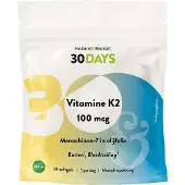 Holland & Barrett 2+1 gratis | 30DAYS Vitamine K2 100mcg - 30 softgels