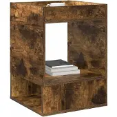 vidaXL Bijzettafel Rook Eiken 40 x 40 x 56 cm Bewerkt hout
