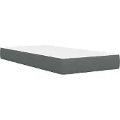 vidaXL Bedframe met matras met hoofdeinde Donkergrijs 90 x 190 cm Stof