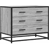 vidaXL Ladekast 70x41x56 cm bewerkt hout grijs sonoma eikenkleurig