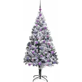 vidaXL Kunstkerstboom Wit 180 cm PVC en Staal en Kunststof