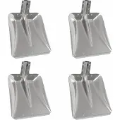 vidaXL Schep Hoofd 4 st Zilver 45 x 38 cm Aluminium
