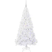 vidaXL Kunstkerstboom met 300 LED Wit 180 cm PVC en Staal