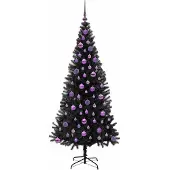 vidaXL Kerstboom Zwart 180 cm PVC