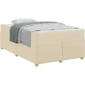 vidaXL Bedframe met matras Crème 120 x 200 cm Stof