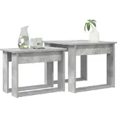 vidaXL Koffietafel Set 2 st Beton Grijs 50 x 52 x 42 cm Bewerkt hout