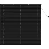 vidaXL Venetiaanse jaloezie Zwart 150 x 130 cm 25 mm PVC