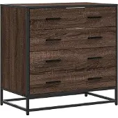 vidaXL Ladekast 70x41x70 cm bewerkt hout bruin eikenkleur