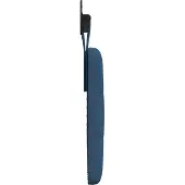 vidaXL Hangend hoofdbord Blauw Stof