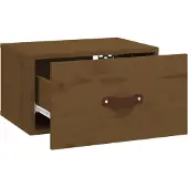vidaXL Nachtkastje wandgemonteerd 40x29,5x22 cm honingbruin