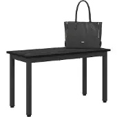 vidaXL Bank Zwart Eiken 80 x 35 x 45 cm Bewerkt hout