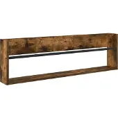 vidaXL Tijdschriftenrek Rook Eiken 100 x 12 x 30 cm Bewerkt hout