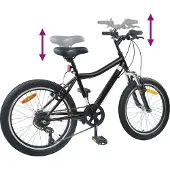vidaXL Kinderfiets 20 Inch 6-Snelheid voor 6-11 jaar oud Zwart